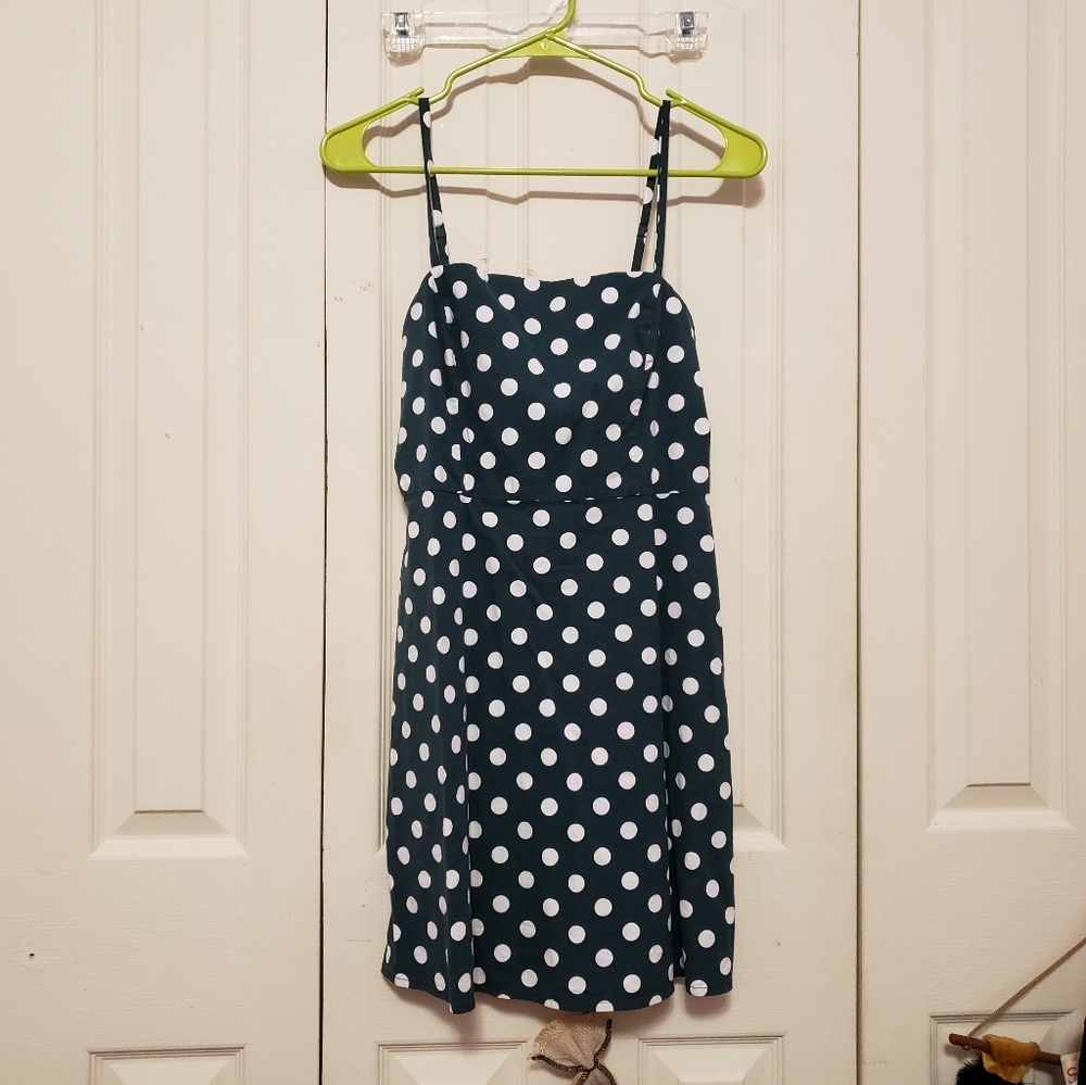 Kimchi Blue Green Polka Dot Dress